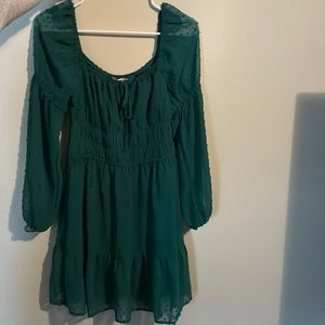 Emma Long Sleeve Clip Dot Mini Dress